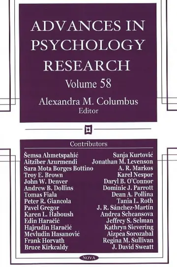 Cover of Advances in Psychology Research