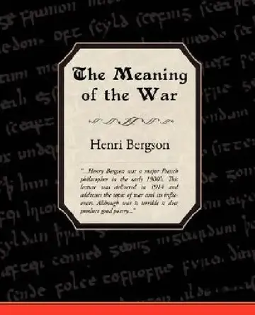 Cover of The Meaning of the War