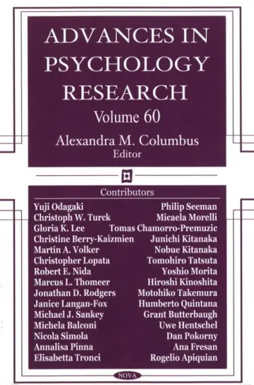 Cover of Advances in Psychology Research