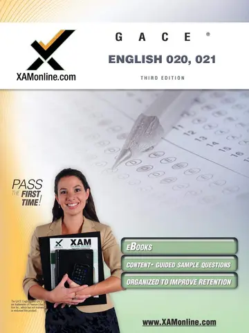 Cover of Gace English 020, 021 Test Prep Teacher Certification Test P