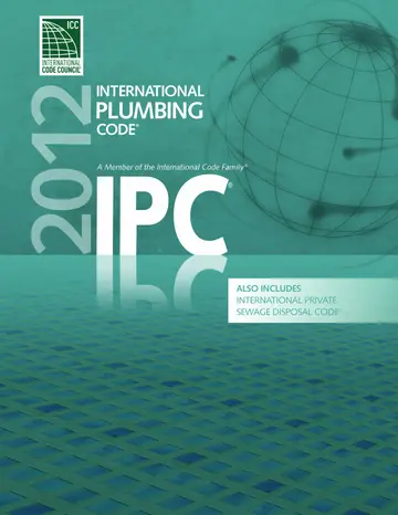 Cover of International Plumbing Code 2012