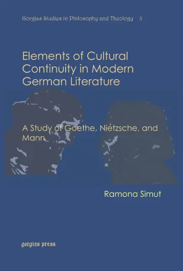 Cover of Elements of Cultural Continuity in Modern German Literature
