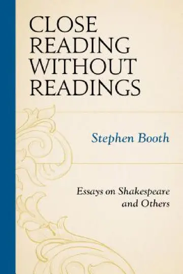 Cover of Close Reading without Readings