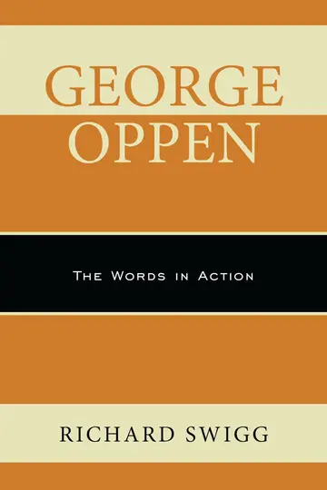 Cover of George Oppen