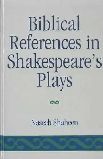 Cover of Biblical References in Shakespeare's Plays