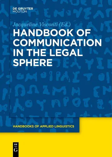 Cover of Handbook of Communication in the Legal Sphere