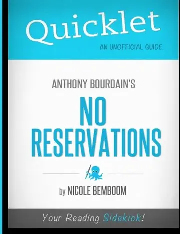 Cover of Quicklet - Anthony Bourdain's No Reservations