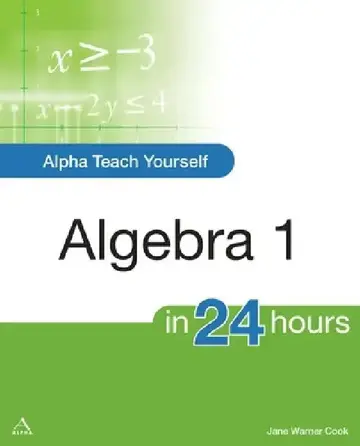 Cover of Alpha Teach Yourself Algebra I in 24 Hours