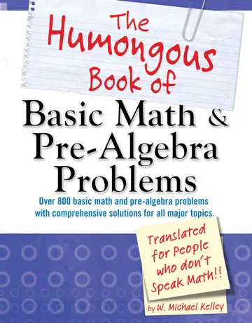 Cover of The Humongous Book of Basic Math and Pre-Algebra Problems (Humongous Books)