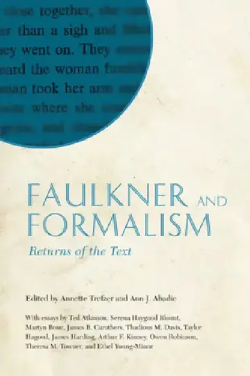 Cover of Faulkner and Formalism