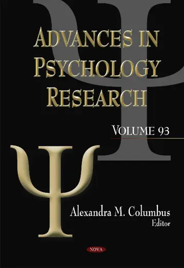 Cover of Advances in Psychology Research