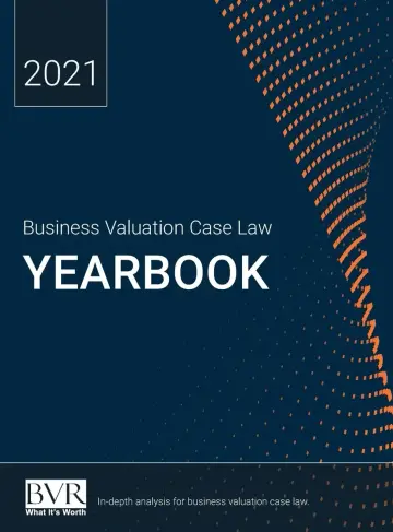 Cover of Business Valuation Case Law Yearbook, 2021 Edition