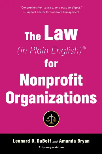 Cover of The Law for Nonprofit Organizations