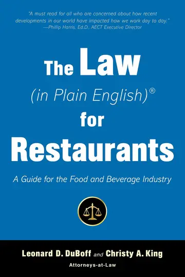 Cover of The Law for Restaurants