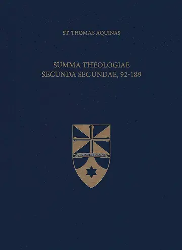 Cover of Summa Theologiae Secunda Secundae, 92-189