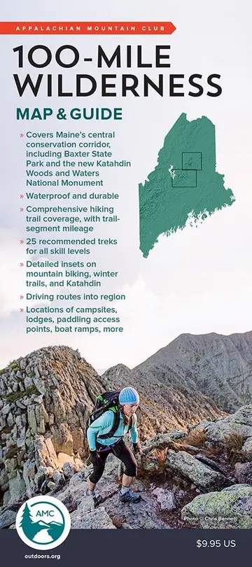 Cover of 100-Mile Wilderness Map & Guide