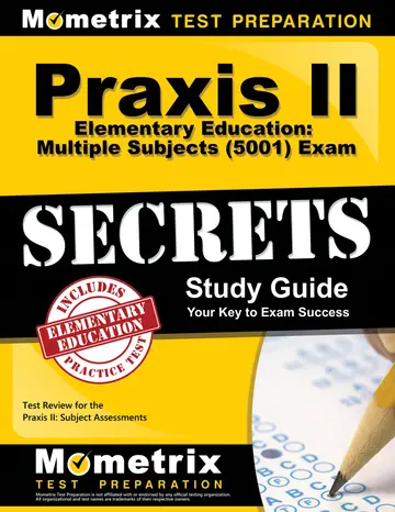 Cover of Praxis II Elementary Education Multiple Subjects 5001 Exam Secrets