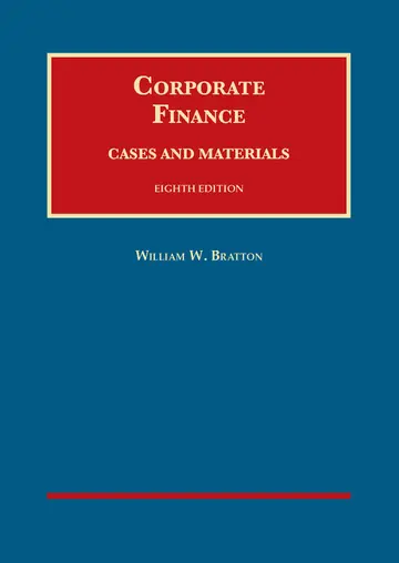 Cover of Corporate Finance, Cases and Materials