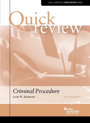 Cover of Quick Review of Criminal Procedure