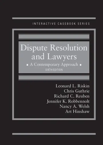 Cover of Dispute Resolution and Lawyers