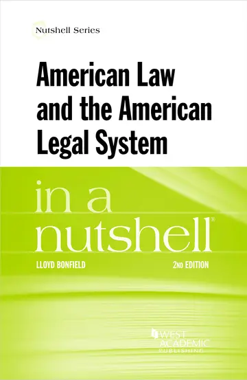 Cover of American Law and the American Legal System in a Nutshell