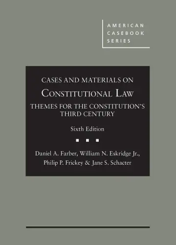 Cover of Cases and Materials on Constitutional Law