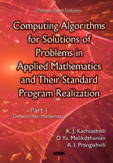 Cover of Computing Algorithms of Solution of Problems of Applied Mathematics and Their Standard Program Realization