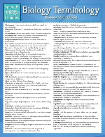 Cover of Biology Terminology