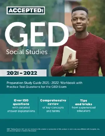 Cover of GED Social Studies Preparation Study Guide 2021-2022