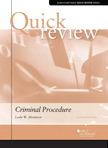Cover of Quick Review of Criminal Procedure