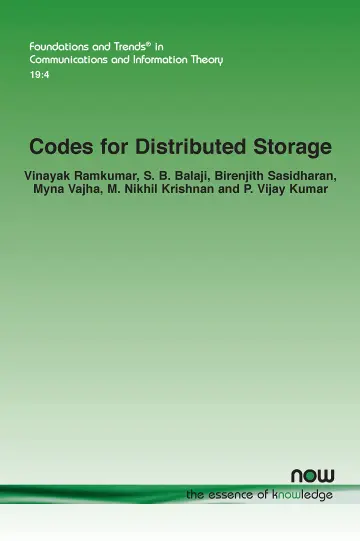 Cover of Codes for Distributed Storage (Foundations and Trends (R) in Communications and Information Theory)