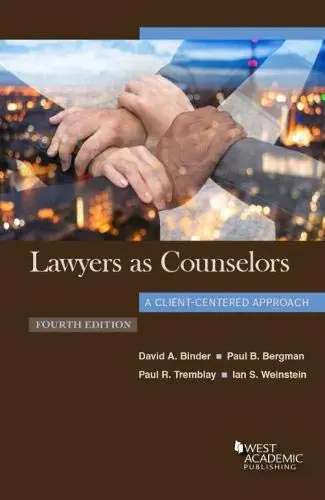 Cover of Lawyers as Counselors, A Client-Centered Approach