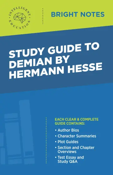 Cover of Study Guide to Demian by Hermann Hesse