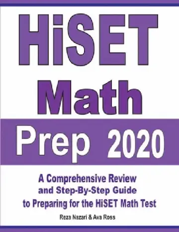 Cover of HiSET Math Prep 2020