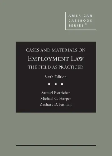 Cover of Cases and Materials on Employment Law, the Field as Practiced