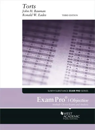 Cover of Exam Pro on Torts