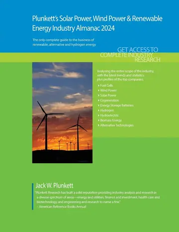 Cover of Plunkett's Solar Power, Wind Power & Renewable Energy Industry Almanac 2024