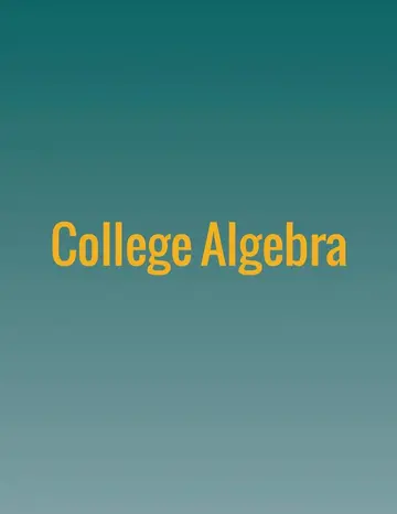 Cover of College Algebra