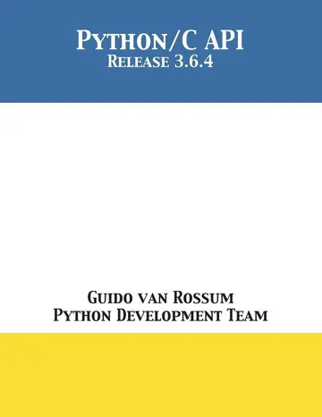 Cover of The Python/C API