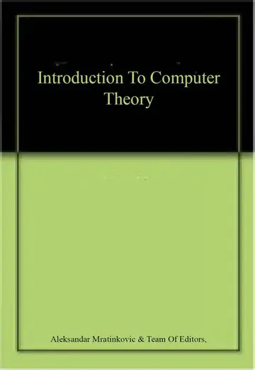 Cover of Introduction to Computer Theory