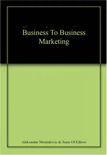 Cover of Business to Business Marketing