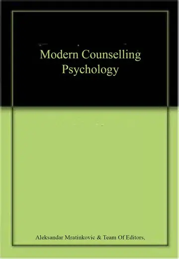 Cover of Modern Counselling Psychology