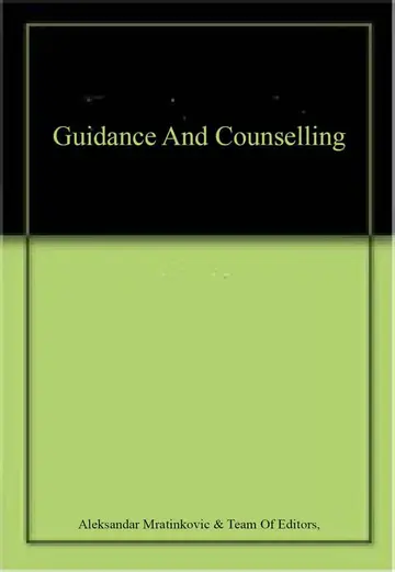 Cover of Guidance and Counselling