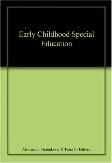 Cover of Early Childhood Special Education