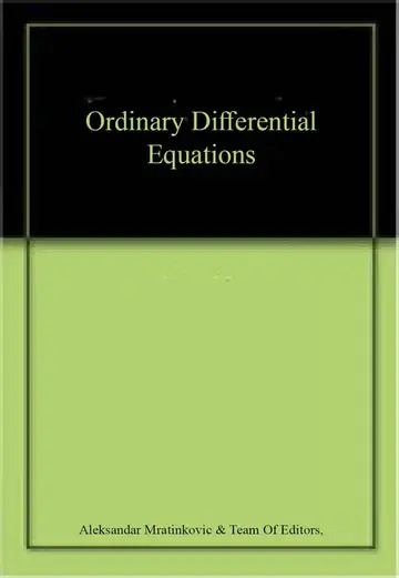 Cover of Ordinary Differential Equations