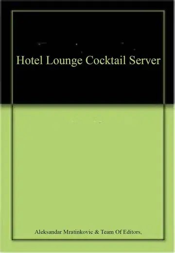Cover of Hotel Lounge Cocktail Server