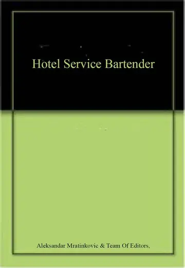 Cover of Hotel Service Bartender