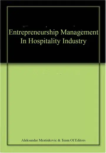 Cover of Entrepreneurship Management in Hospitality Industry
