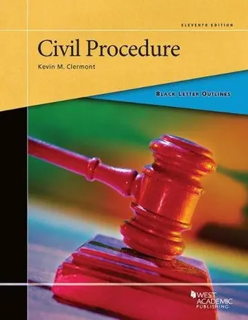 Cover of Black Letter Outline on Civil Procedure