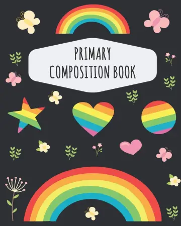 Cover of Rainbow Primary Composition Book